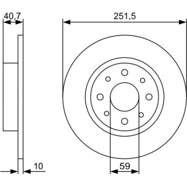 BOSCH | Bremsscheibe | 0 986 479 C83