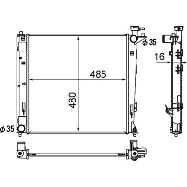 Mahle | Kühler, Motorkühlung | CR 1893 000S