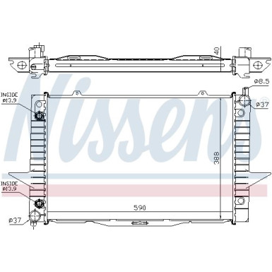 Nissens | Kühler, Motorkühlung | 65548A