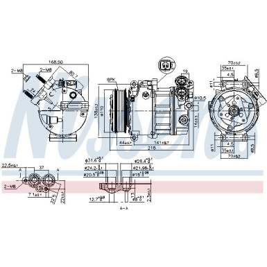 Nissens | Kompressor, Klimaanlage | 890125