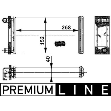 Mahle | Wärmetauscher, Innenraumheizung | AH 121 000P