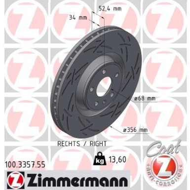 Zimmermann | Bremsscheibe | 100.3357.55