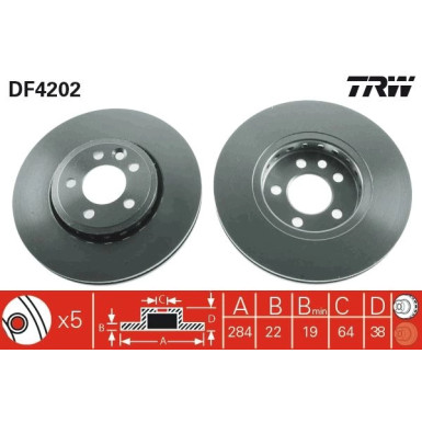 TRW | Bremsscheibe | DF4202