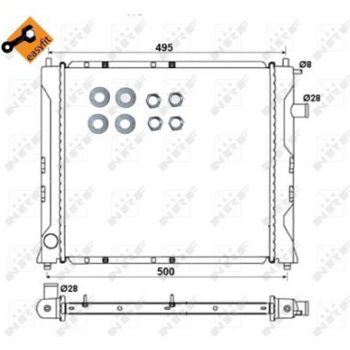 NRF | Kühler, Motorkühlung | 58107