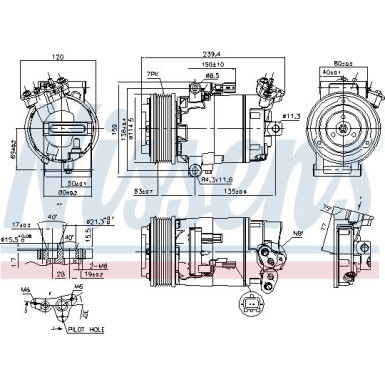 Nissens | Kompressor, Klimaanlage | 89346