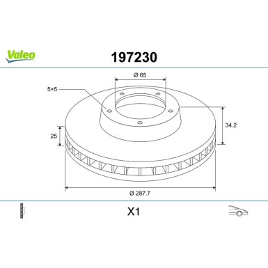 Valeo | Bremsscheibe | 197230