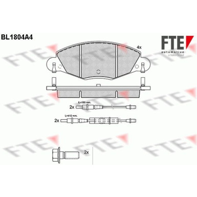 FTE | Bremsbelagsatz, Scheibenbremse | 9010379