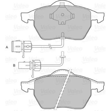 Valeo | Bremsbelagsatz, Scheibenbremse | 598483