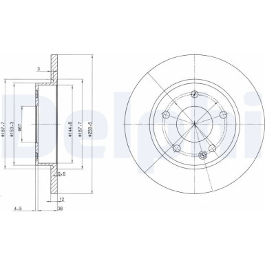 Delphi | Bremsscheibe | BG3394