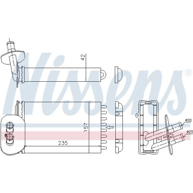 Nissens | Wärmetauscher, Innenraumheizung | 73977