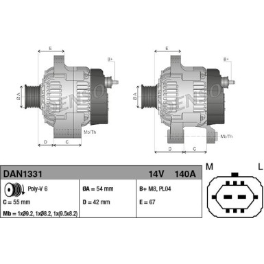 Denso | Generator | DAN1331