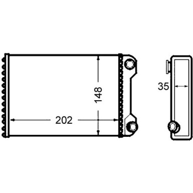 Mahle | Wärmetauscher, Innenraumheizung | AH 59 000S