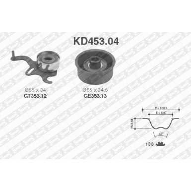 NTN-SNR | Zahnriemensatz | KD453.04