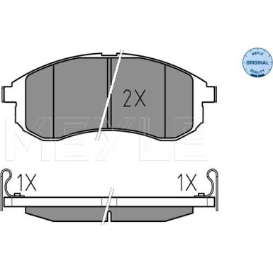 Meyle | Bremsbelagsatz, Scheibenbremse | 025 238 7914/W