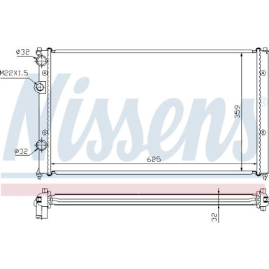 Nissens | Kühler, Motorkühlung | 652551