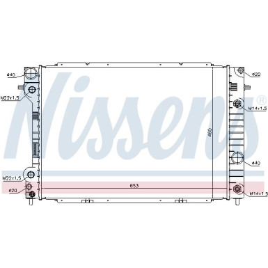 Nissens | Kühler, Motorkühlung | 63075