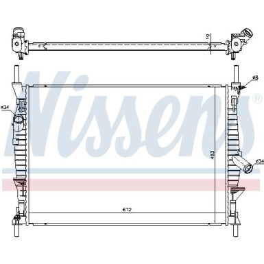 Nissens | Kühler, Motorkühlung | 69240