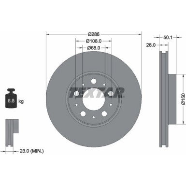 Textar | Bremsscheibe | 92100503