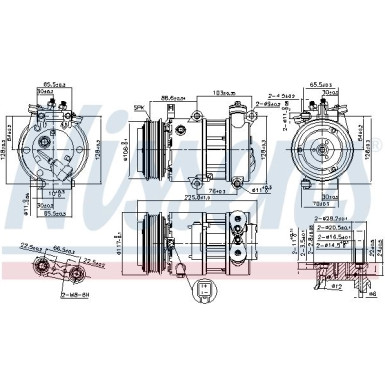 Nissens | Kompressor, Klimaanlage | 890664