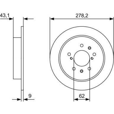 BOSCH | Bremsscheibe | 0 986 479 D34