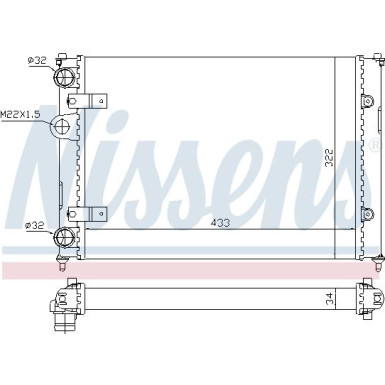 Nissens | Kühler, Motorkühlung | 639981