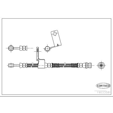 Corteco | Bremsschlauch | 19033581