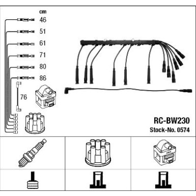 NGK | Zündleitungssatz | 0574