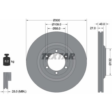 Textar | Bremsscheibe | 92282403