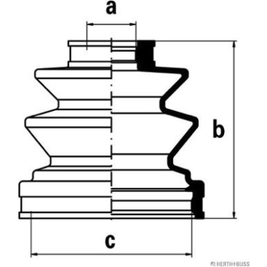 Herth+Buss Jakoparts | Faltenbalgsatz, Antriebswelle | J2885007