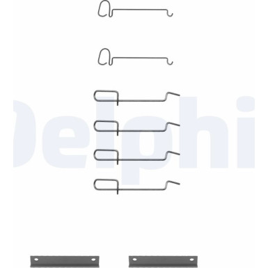 Delphi | Zubehörsatz, Scheibenbremsbelag | LX0080