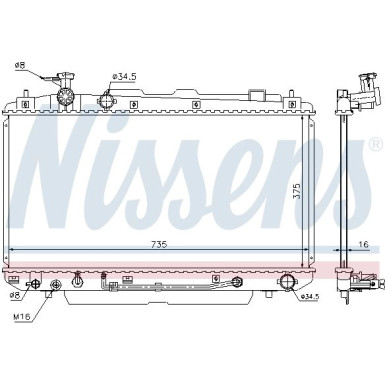 Nissens | Kühler, Motorkühlung | 646852