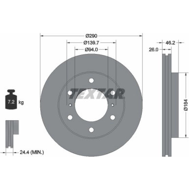 Textar | Bremsscheibe | 92167103