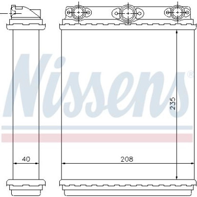 Nissens | Wärmetauscher, Innenraumheizung | 72016