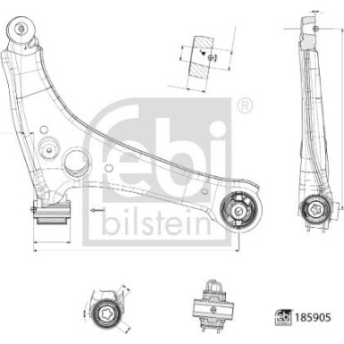 FEBI BILSTEIN 185905 Querlenker, Lenker, Radaufhängung