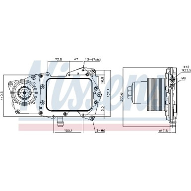 Nissens | Ölkühler, Motoröl | 90945