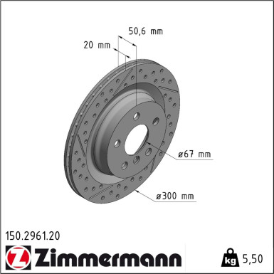 Zimmermann | Bremsscheibe | 150.2961.20