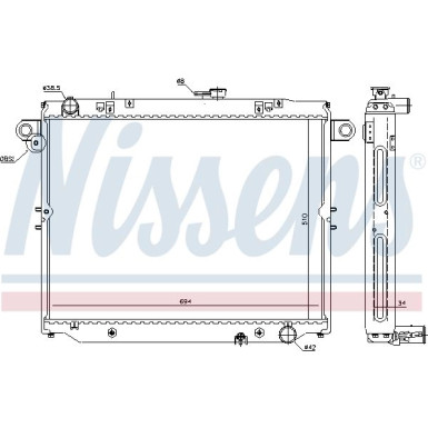 Nissens | Kühler, Motorkühlung | 64881