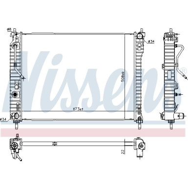 Nissens | Kühler, Motorkühlung | 61688