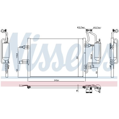 Nissens | Kondensator, Klimaanlage | 94624