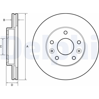 Delphi | Bremsscheibe | BG4455