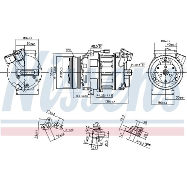 Nissens | Kompressor, Klimaanlage | 890269