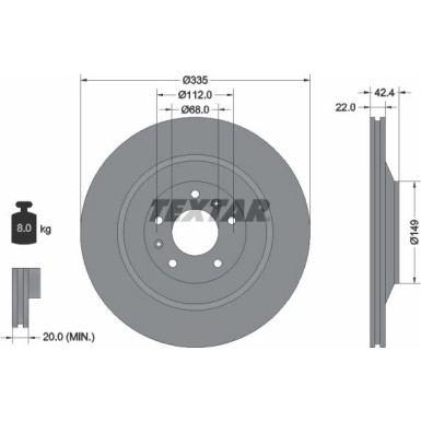 Textar | Bremsscheibe | 92177005