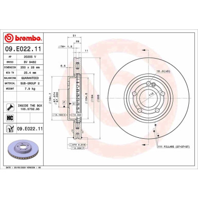 Brembo | Bremsscheibe | 09.E022.11