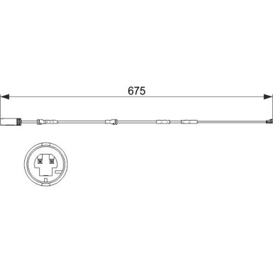 BOSCH | Warnkontakt, Bremsbelagverschleiß | 1 987 473 516