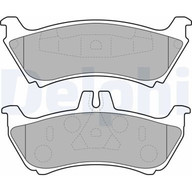 Delphi | Bremsbelagsatz, Scheibenbremse | LP1692
