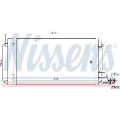 Nissens | Kondensator, Klimaanlage | 940093