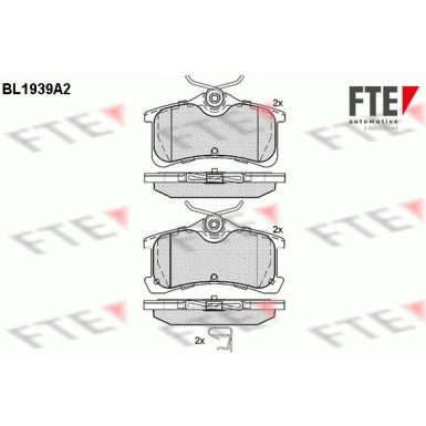 FTE | Bremsbelagsatz, Scheibenbremse | 9010532