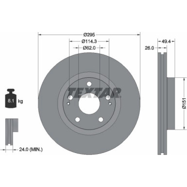 Textar | Bremsscheibe | 92168003