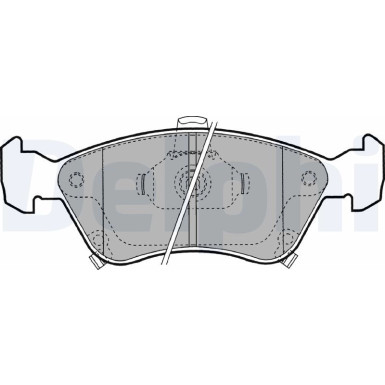 Delphi | Bremsbelagsatz, Scheibenbremse | LP1231