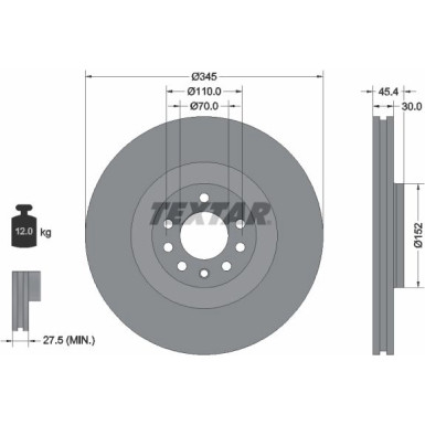 Textar | Bremsscheibe | 92242403